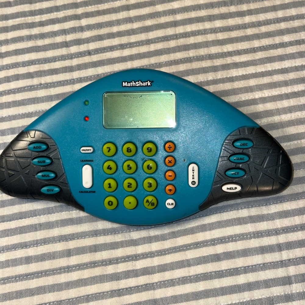 Educational Insights MathShark Electronic Math Game Calculator Blue 8003